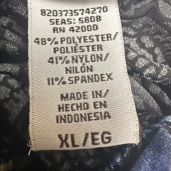 VTG Velvet Burnout Peacock Feather Print Stretch Top XL - Picture 13 of 13